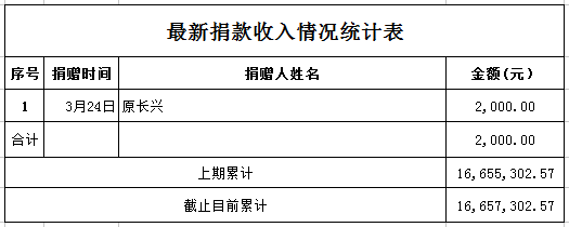 捐款收入3.25